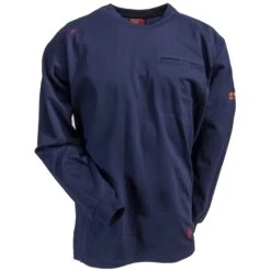 Ariat Work FR Shirts: FR Air Lightweight Men's Navy 10022327 Long Sleeve Shirt -Work Clothes Store 10022327 1