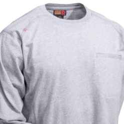 Ariat Work FR Shirts: Men's 10022329 Silver Fox Heather FR Air Crew Shirt 6 Ariat Work FR Shirts: Men's 10022329 Silver Fox Heather FR Air Crew Shirt -Work Clothes Store 10022329 2