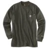Carhartt Force Shirts: Men's 100235 OLV Olive Flame Resistant Force Work Shirt -Work Clothes Store 100235olv mf21 e