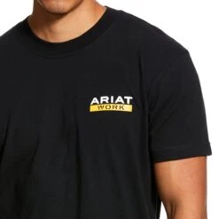 Ariat Rebar Shirt: Men's 10030299 Black Rebar Cotton Strong Roughneck Graphic T-Shirt -Work Clothes Store 10030299 detail02