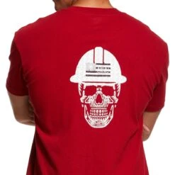 Ariat Rebar Shirt: Men's 10030302 Rio Red Rebar Cotton Strong Roughneck Graphic T-Shirt