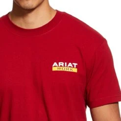 Ariat Rebar Shirt: Men's 10030302 Rio Red Rebar Cotton Strong Roughneck Graphic T-Shirt 8 Ariat Rebar Shirt: Men's 10030302 Rio Red Rebar Cotton Strong Roughneck Graphic T-Shirt -Work Clothes Store 10030302 detail02