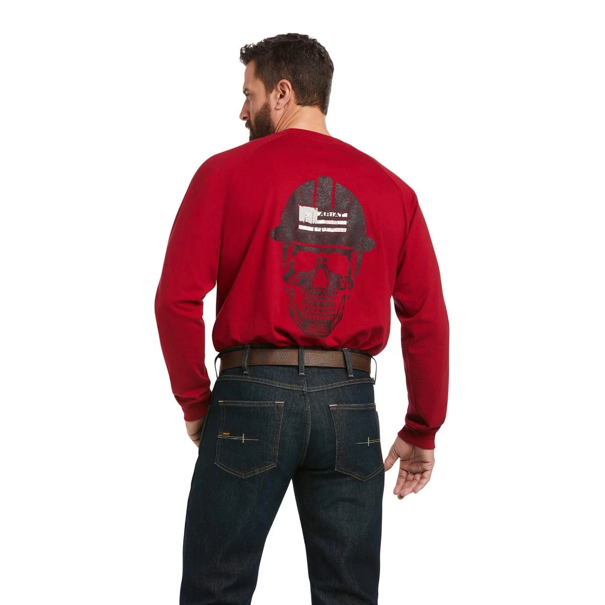 Ariat Rebar Shirts: Men's 10037655 Rio Red Cotton Strong Roughneck Graphic Long Sleeve T-Shirt 4 Ariat Rebar Shirts: Men's 10037655 Rio Red Cotton Strong Roughneck Graphic Long Sleeve T-Shirt - Image 2