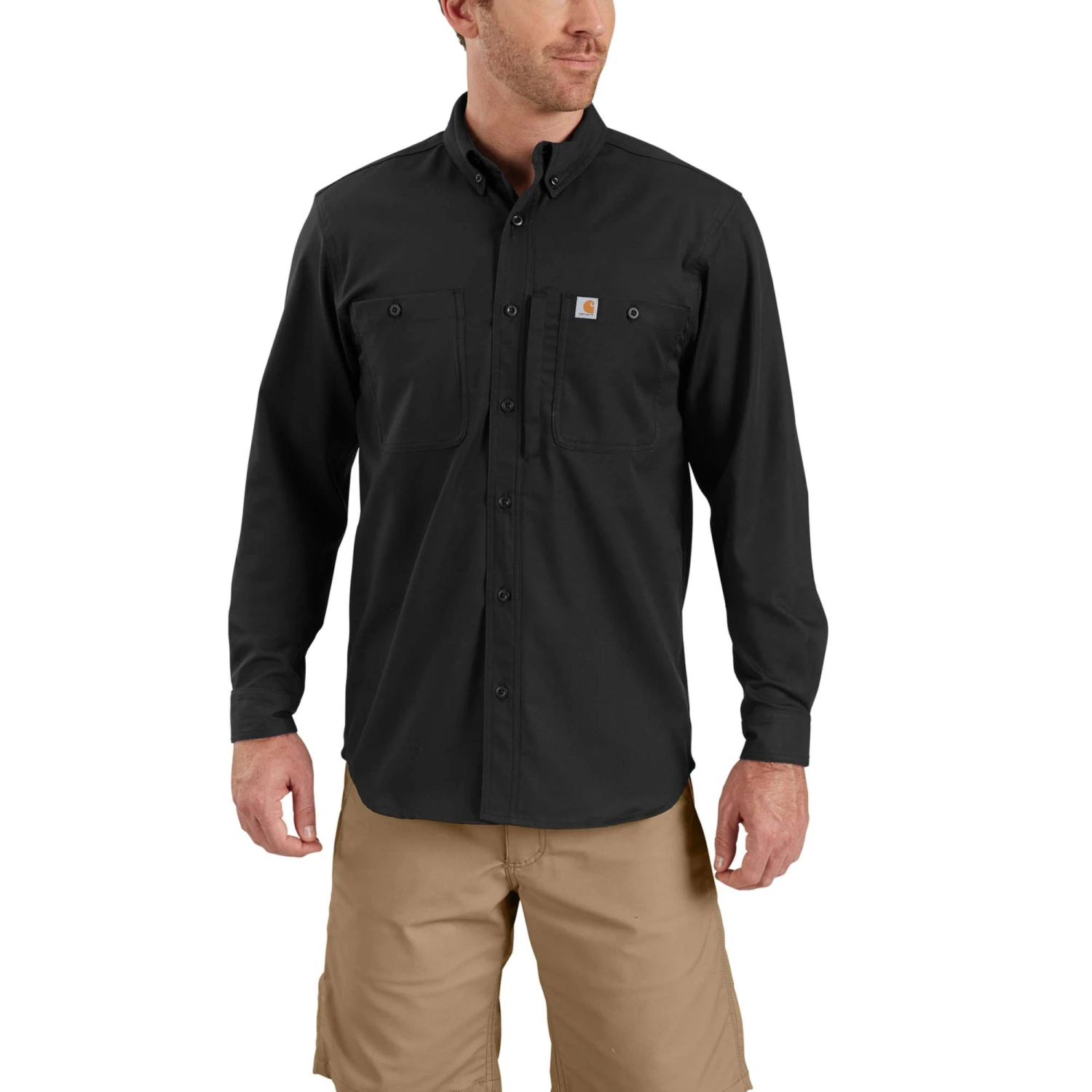 Carhartt Shirt Men's: 102538 001 Black Long Sleeve Rugged Professional 3 Carhartt Shirt Men's: 102538 001 Black Long Sleeve Rugged Professional