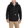 Carhartt Sweatshirt: Men's 103308 001 Black Rain Defender Sherpa-Lined Full-Zip Sweatshirt -Work Clothes Store 103308 001