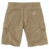 Carhartt Shorts: Men's 103543 253 Dark Khaki Force Broxton Cargo Shorts -Work Clothes Store 103543 253 back ms21