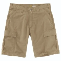 Carhartt Shorts: Men's 103543 253 Dark Khaki Force Broxton Cargo Shorts -Work Clothes Store 103543 253 ms21