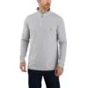 Carhartt Force Shirt: Men's 104255 HGY Heather Grey Midweight Relaxed Fit Long Sleeve 1/4 Zip Pocket T-Shirt 1 Carhartt Force Shirt: Men's 104255 HGY Heather Grey Midweight Relaxed Fit Long Sleeve 1/4 Zip Pocket T-Shirt -Work Clothes Store 104255hgy