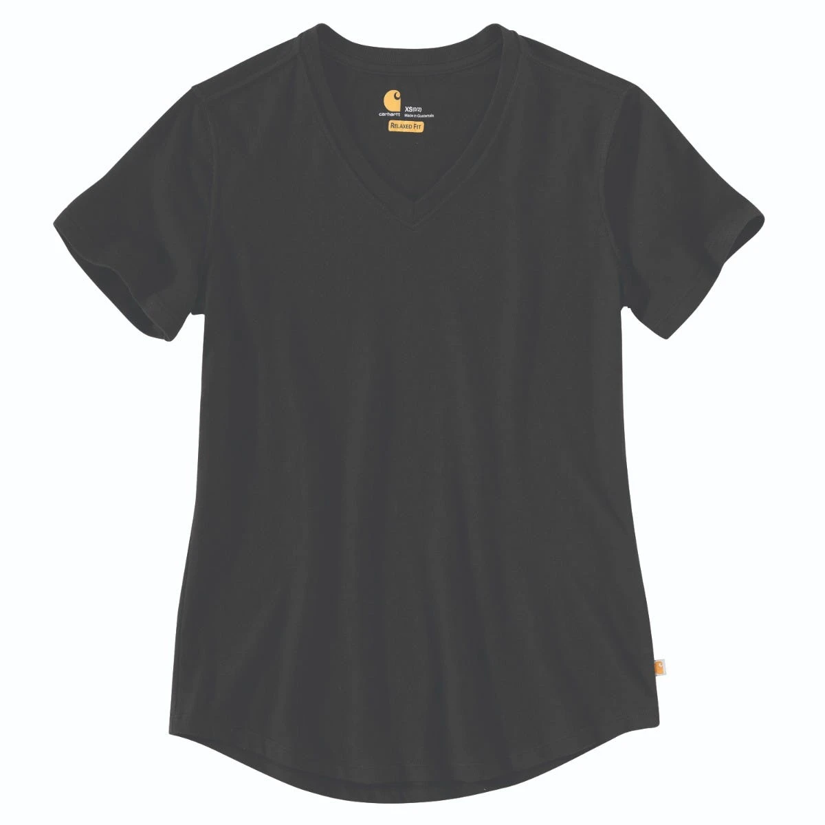 Carhartt Shirts: Women's 104406 N04 Black Relaxed Fit V Neck Short Sleeve T-Shirt 4 Carhartt Shirts: Women's 104406 N04 Black Relaxed Fit V Neck Short Sleeve T-Shirt - Image 2