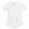 Carhartt Shirts: Women's 104406 WHT White Relaxed Fit V Neck Short Sleeve T-Shirt -Work Clothes Store 104406 wht wf20 1