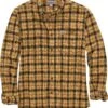 Carhartt Shirts: Men's 104448 Y11 Yellowstone Relaxed Fit Flannel Plaid Shirt -Work Clothes Store 104448y11