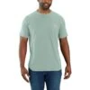 Carhartt Shirts: Men's 104616 HA4 Blue Surf Force Relaxed Fit Short Sleeve Pocket T-Shirt 1 Carhartt Shirts: Men's 104616 HA4 Blue Surf Force Relaxed Fit Short Sleeve Pocket T-Shirt -Work Clothes Store 104616 ha4