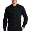 Port Authority Shirts: Men's S600T CNVY Classic Navy Button Down Long Sleeve Twill Shirt 1 Port Authority Shirts: Men's S600T CNVY Classic Navy Button Down Long Sleeve Twill Shirt -Work Clothes Store 105 clscnavy 1 tls600tclscnavymodelfront2 337w