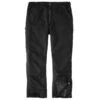 Carhartt Pants: Men's 105471 BLK Black Loose Fit Washed Duck Insulated Pant -Work Clothes Store 105471 blk mf22 e