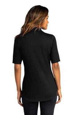 Port Authority Shirts: Women's LK682 BLK Black City Stretch Top -Work Clothes Store 10863 black 2 lk682blackmodelback 337w