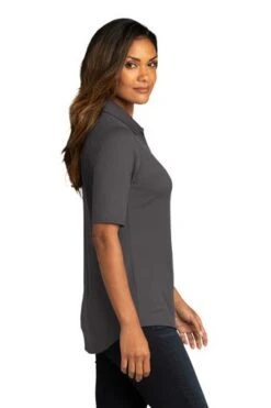 Port Authority Shirts: Women's LK682 GPH Graphite City Stretch Top 8 Port Authority Shirts: Women's LK682 GPH Graphite City Stretch Top -Work Clothes Store 10863 graphite 3 lk682graphitemodelside 337w