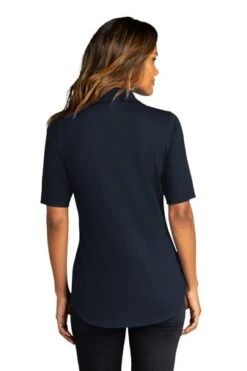 Port Authority Shirts: Women's LK682 RBN River Blue Navy City Stretch Top 9 Port Authority Shirts: Women's LK682 RBN River Blue Navy City Stretch Top -Work Clothes Store 10863 riverblnv 2 lk682riverblnvmodelback 337w