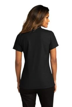 Port Authority Shirts: Women's LK810 DBK Deep Black SuperPro React Polo Shirt 9 Port Authority Shirts: Women's LK810 DBK Deep Black SuperPro React Polo Shirt -Work Clothes Store 10874 deepblack 2 lk810deepblackmodelback 337w