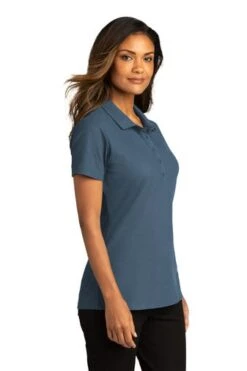 Port Authority Shirts: Women's LK810 RBLU Regatta Blue SuperPro React Polo Shirt -Work Clothes Store 10874 rgttablue 4 lk810rgttabluemodel3q 337w