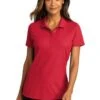 Port Authority Shirts: Women's LK810 RRD Rich Red SuperPro React Polo Shirt -Work Clothes Store 10874 richred 1 lk810richredmodelfront 337w