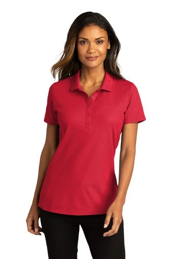 Port Authority Shirts: Women's LK810 RRD Rich Red SuperPro React Polo Shirt 3 Port Authority Shirts: Women's LK810 RRD Rich Red SuperPro React Polo Shirt