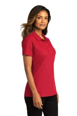 Port Authority Shirts: Women's LK810 RRD Rich Red SuperPro React Polo Shirt 7 Port Authority Shirts: Women's LK810 RRD Rich Red SuperPro React Polo Shirt -Work Clothes Store 10874 richred 4 lk810richredmodel3q 337w