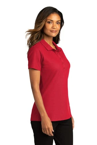 Port Authority Shirts: Women's LK810 RRD Rich Red SuperPro React Polo Shirt 4 Port Authority Shirts: Women's LK810 RRD Rich Red SuperPro React Polo Shirt - Image 2