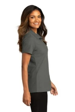 Port Authority Shirts: Women's LK810 SGY Storm Grey SuperPro React Polo Shirt 8 Port Authority Shirts: Women's LK810 SGY Storm Grey SuperPro React Polo Shirt -Work Clothes Store 10874 stormgrey 3 lk810stormgreymodelside 337w