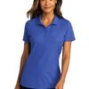Port Authority Shirts: Women's LK810 TRYL True Royal SuperPro React Polo Shirt -Work Clothes Store 10874 trueroyal 1 lk810trueroyalmodelfront 337w