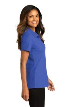 Port Authority Shirts: Women's LK810 TRYL True Royal SuperPro React Polo Shirt 8 Port Authority Shirts: Women's LK810 TRYL True Royal SuperPro React Polo Shirt -Work Clothes Store 10874 trueroyal 3 lk810trueroyalmodelside 337w