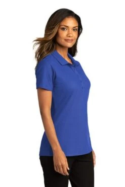 Port Authority Shirts: Women's LK810 TRYL True Royal SuperPro React Polo Shirt 7 Port Authority Shirts: Women's LK810 TRYL True Royal SuperPro React Polo Shirt -Work Clothes Store 10874 trueroyal 4 lk810trueroyalmodel3q 337w