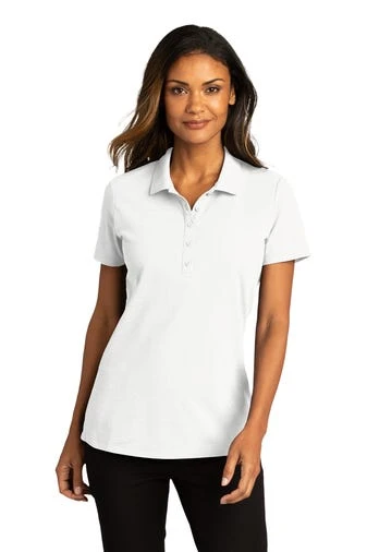 Port Authority Shirts: Women's LK810 WHT White SuperPro React Polo Shirt 3 Port Authority Shirts: Women's LK810 WHT White SuperPro React Polo Shirt