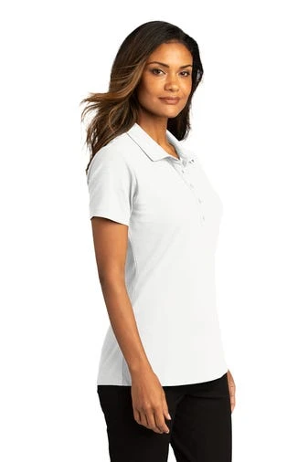 Port Authority Shirts: Women's LK810 WHT White SuperPro React Polo Shirt 4 Port Authority Shirts: Women's LK810 WHT White SuperPro React Polo Shirt - Image 2