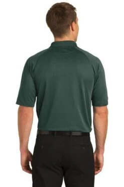 Port Authority Shirts: Men's K525 DGN Moisture-Wicking Dry Zone Dark Green Ottoman Polo Shirt -Work Clothes Store 1313 darkgreen 2 k525darkgreenmodelback2 337w