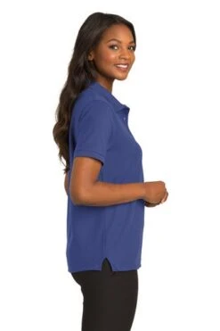 Port Authority Shirts: Women's Cotton Blend Polo Shirt L500 MTB -Work Clothes Store 1407 medblue 3 l500medbluemodelside2 337w