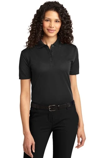Port Authority Shirts: Women's L525 BLK Black Dry Zone Ottoman Polo 3 Port Authority Shirts: Women's L525 BLK Black Dry Zone Ottoman Polo
