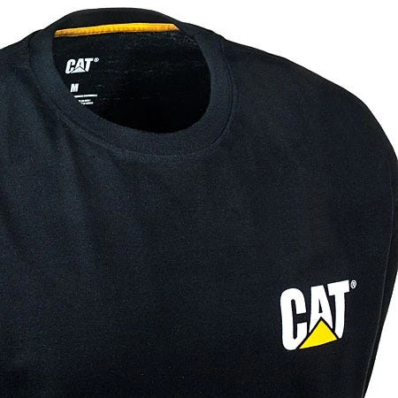 CAT Shirts: Men's Black 1510034 016 Long-Sleeve Cotton Trademark Tee Shirt 4 CAT Shirts: Men's Black 1510034 016 Long-Sleeve Cotton Trademark Tee Shirt - Image 2