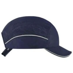 Ergodyne Caps: Men's 8955 Navy Skullerz Lightweight Short Brim Bump Cap -Work Clothes Store 23336 8955 lightweight bump cap navy short profile