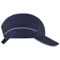 Ergodyne Caps: Men's 8965 Navy Skullerz Long Brim W/ LED Lighting Bump Cap -Work Clothes Store 23339 8955 lightweight bump cap with led light navy long profile