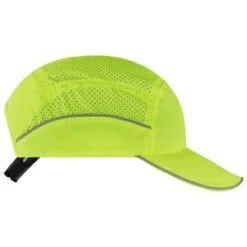 Ergodyne Caps: Men's 8955 Lime Skullerz Lightweight Short Brim Bump Cap -Work Clothes Store 23352 8955 lightweight bump cap lime long profile