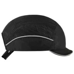 Ergodyne Caps: Men's 8955 Black Skullerz Lightweight Micro Brim Bump Cap -Work Clothes Store 23362 8955 lightweight bump cap black mirco profile