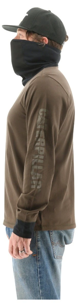 Cat Apparel: Men's 2511780 12670 Drizzle Long Sleeve Viraloff Gaiter Tee 4 Cat Apparel: Men's 2511780 12670 Drizzle Long Sleeve Viraloff Gaiter Tee - Image 2