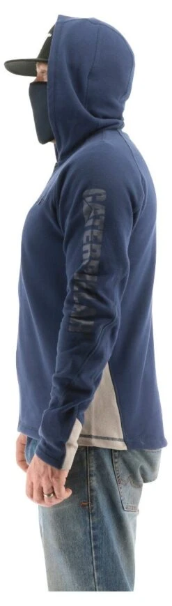 CAT Apparel: Men's 2910489 10118 Detroit Blue Viraloff Hooded Sweatshirt -Work Clothes Store 2910489 10118 4