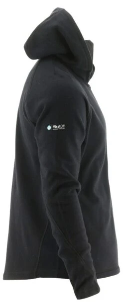 CAT Apparel: Men's 2910489 10121 Pitch Black Viraloff Hooded Sweatshirt -Work Clothes Store 2910489 10121 2