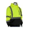 PIP Sweatshirts: Men's 323 1350B LY Hi-Vis Yellow ANSI Type R Class 3 Hooded Pullover Sweatshirt -Work Clothes Store 323 1350b mf