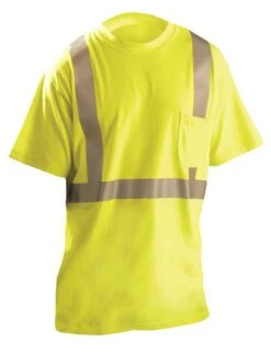 OccuNomix Shirts: Men's FR TM2112 Yellow Flame Resistant Short Sleeve T-Shirt