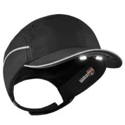 Ergodyne Caps: Men's 8965 Black Skullerz Short Brim W/ LED Lighting Bump Cap -Work Clothes Store 379349 114263