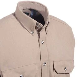 Bulwark Shirts: Men's SMU2 KH Flame-Resistant Khaki Work Shirt -Work Clothes Store 3 6