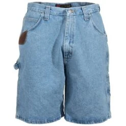 Wrangler Riggs Shorts: Men's Vintage Indigo 3W320 VI Denim Carpenter Shorts -Work Clothes Store 3w320vi wranglerf 01