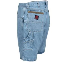 Wrangler Riggs Shorts: Men's Vintage Indigo 3W320 VI Denim Carpenter Shorts -Work Clothes Store 3w320vi wranglerl 01